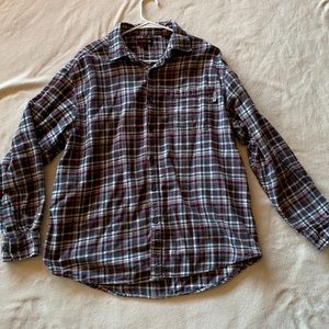 Wolverine Casual Workwear Gray Plaid Flannel Long Sleeve Work Shop Shirt Mens XL